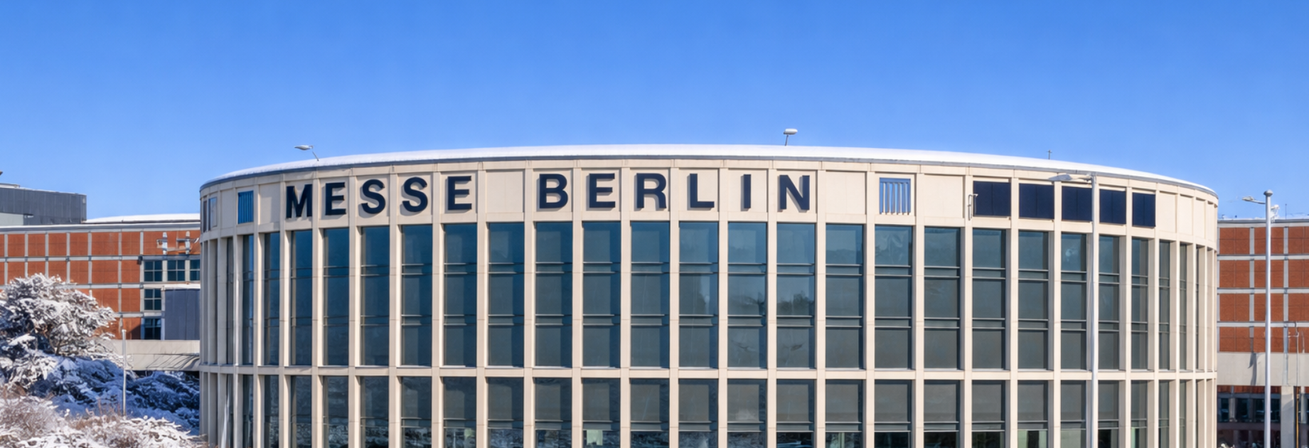 Messe in Berlin an einem Wintertag