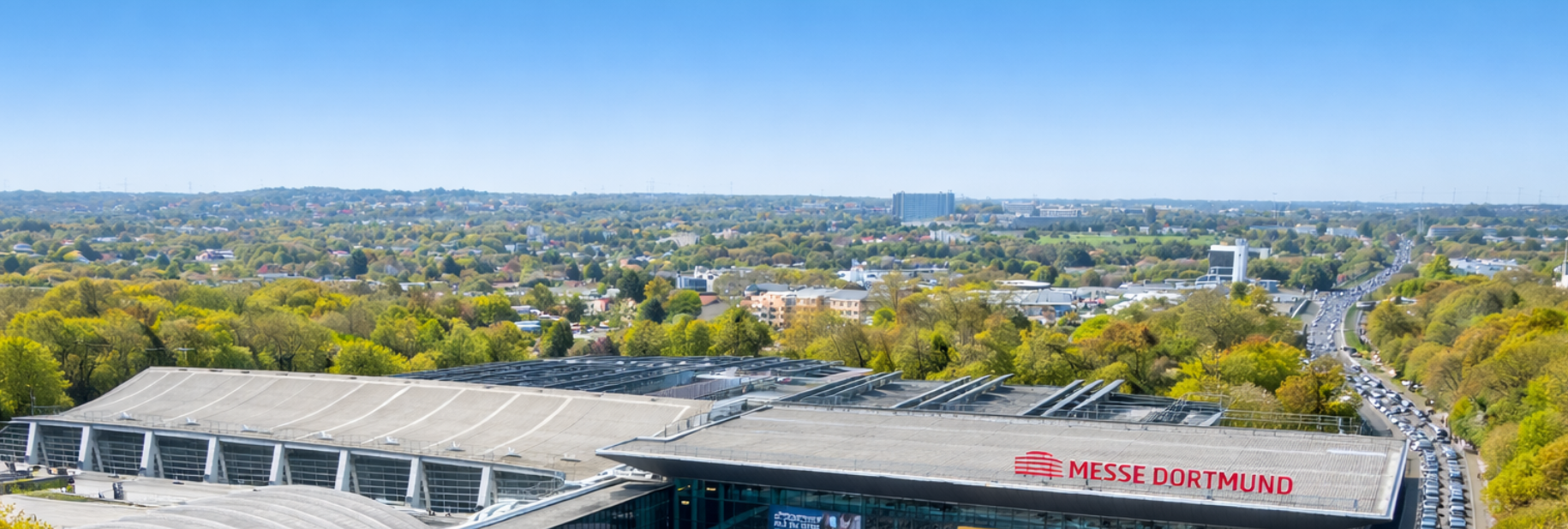 Messe in Dortmund an einem Frühlingstag