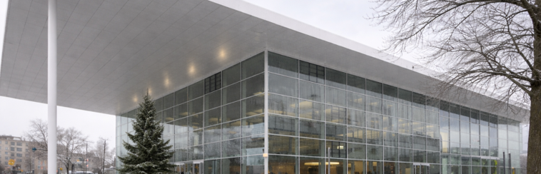 Messe in Essen an einem Wintertag