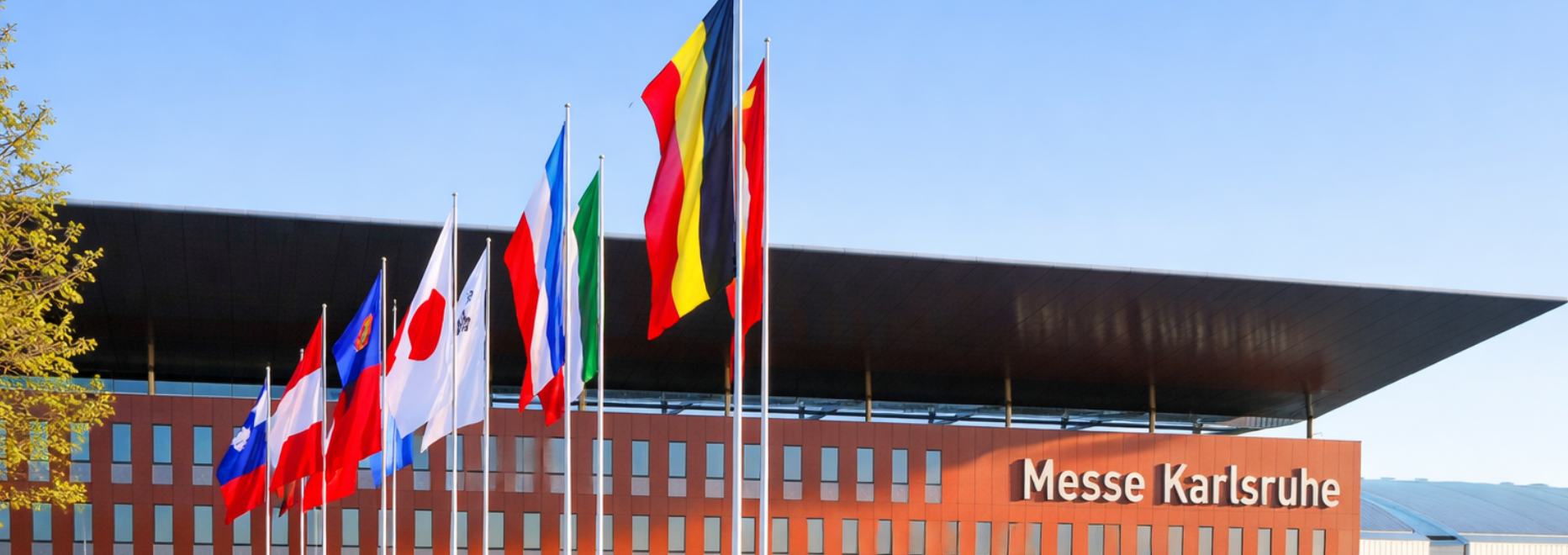 Messe in Karlsruhe an einem Frühlingsmorgen